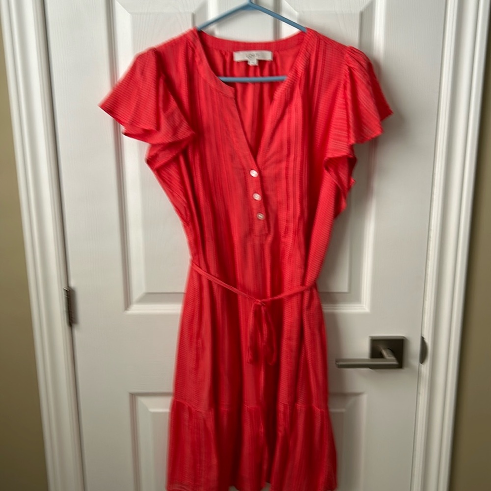 Loft Flutter Sleeve Dress